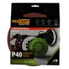 Disc abraziv pentru slefuitor cu excentric KD225.40 PROCRAFT (Set 10 buc)Diametru: 225 mm , Granulatie: P40