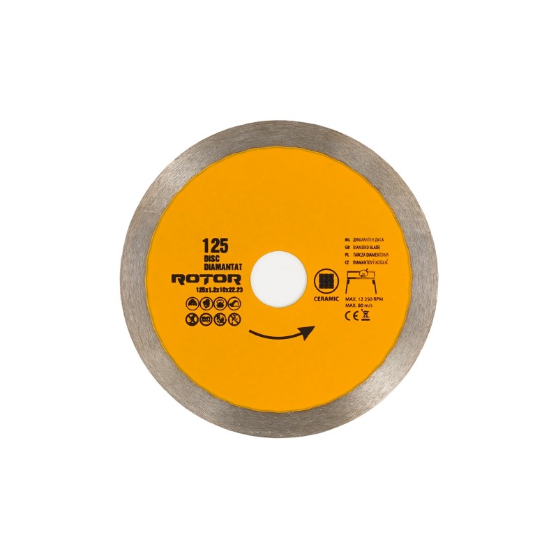 DISC DIAMANTAT 125x1.2x10x22.23 Continuu Rotor