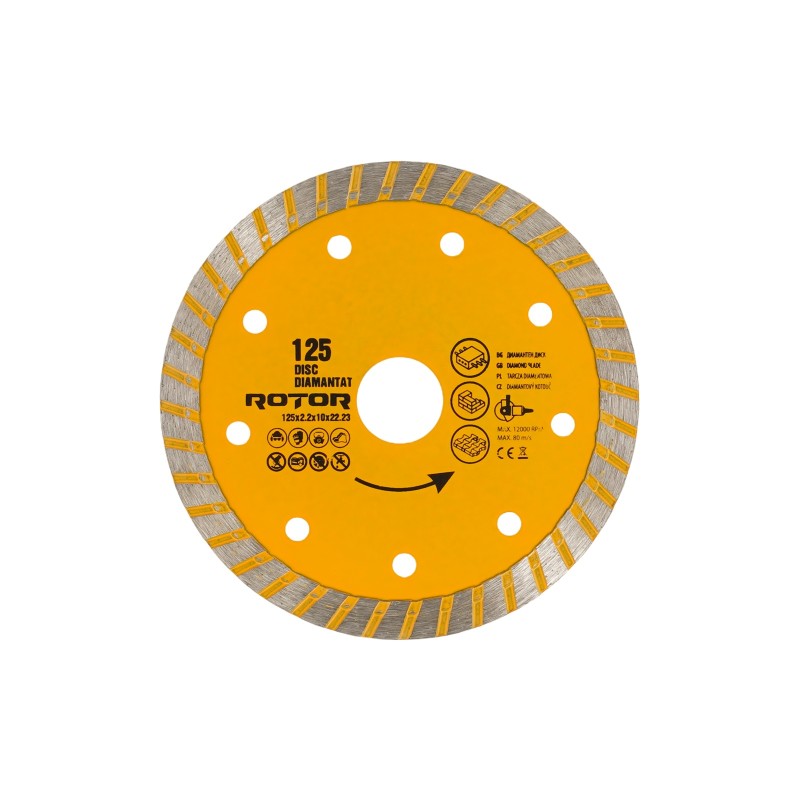 DISC DIAMANTAT 125x2.2 x10x22.23 Turbo Rotor