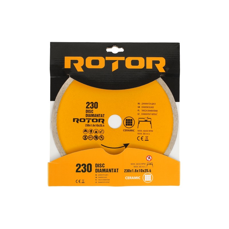 DISC DIAMANTAT 230x1.6x10x25.4 Continuu Rotor