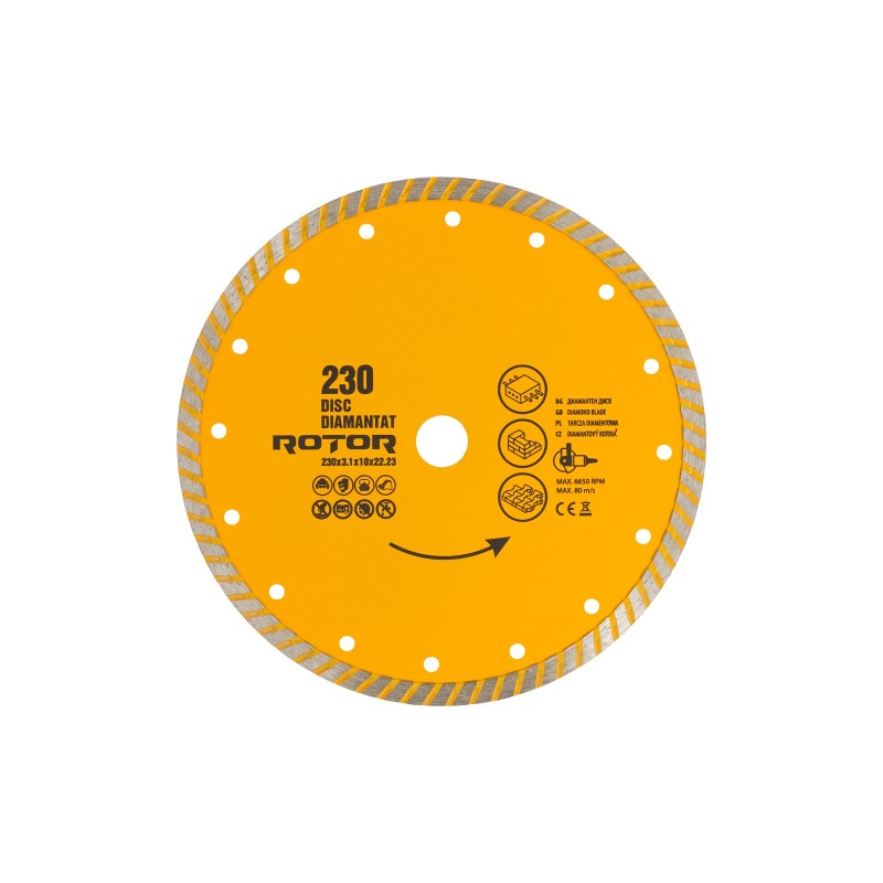 DISC DIAMANTAT 230x3.1x10x22.23 Turbo Rotor