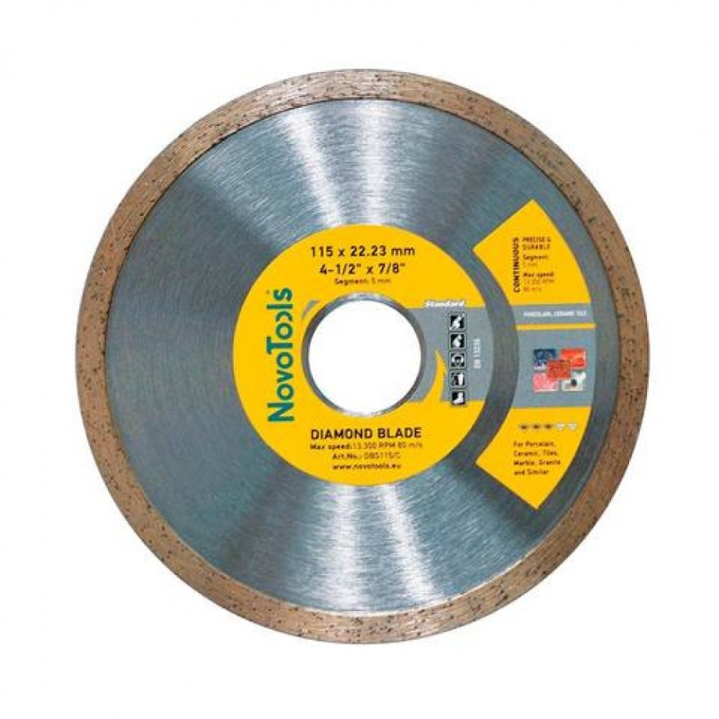 DISC DIAMANTAT Basic 115x5x22.23 Continuu NovoTools