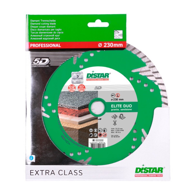 Disc diamantat Distar Elite duo 125 mm, Taiere/Sfeluire 2 in 1