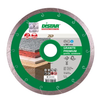 Disc diamantat Distar Granite Premium, Taiere Rapida, 200-350 mm Ucraina Profesional