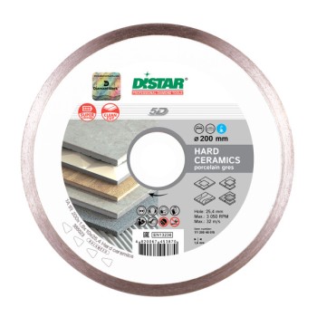 Disc diamantat Distar Hard Ceramics, 200 mm, 250 mm toate place ceramice, Ucraina Profesional