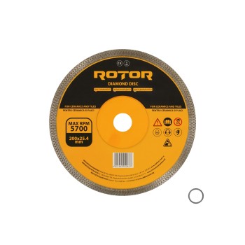 Disc diamantat pentru ceramica ultra subtire ROTOR 200*25,4