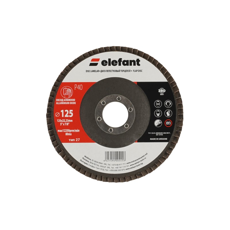 disc lamelar ELEFANT 125*22,2 P 40 T27