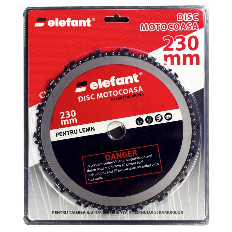Disc motocoasă cu lanț de drujbă 230x25.4 mm – ELEFANT