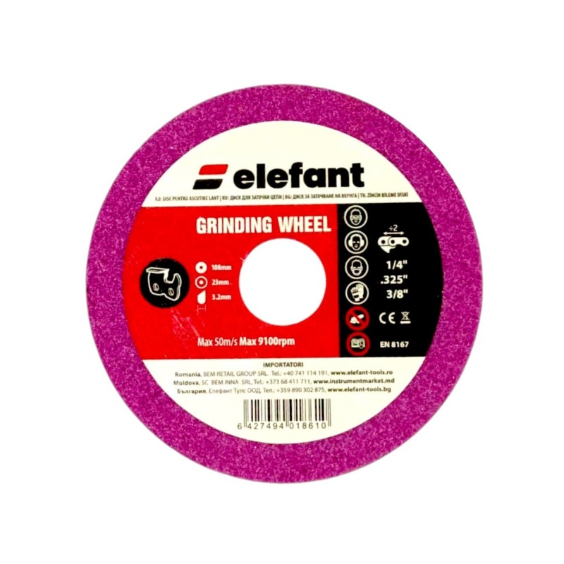 Disc pentru ascutire lant 108*23*3.2mm, Elefant