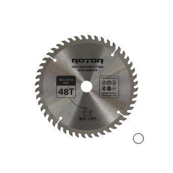 Disc taiat lemn ROTOR 185*20/16 cu adaptor 48T