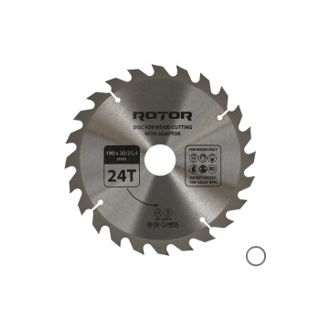 Disc taiat lemn ROTOR 190*30/25,4 cu adaptor 24T