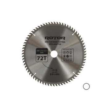 Disc taiat lemn ROTOR 300*32/30/25,4 cu adaptor 72T