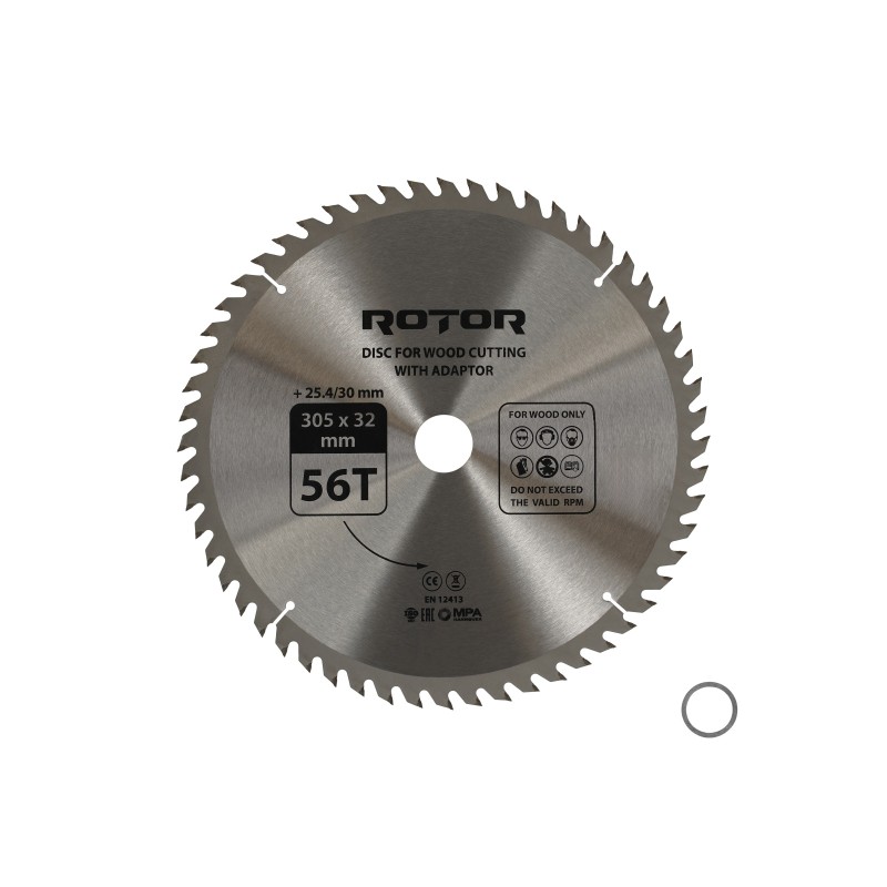 Disc taiat lemn ROTOR 305*32/30/25,4 cu adaptor 56T