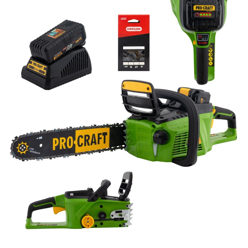 Drujba cu acumulator Procraft PKA 40LI, Li-ion, 40 V, 4.0 Ah, 5000 rotatii