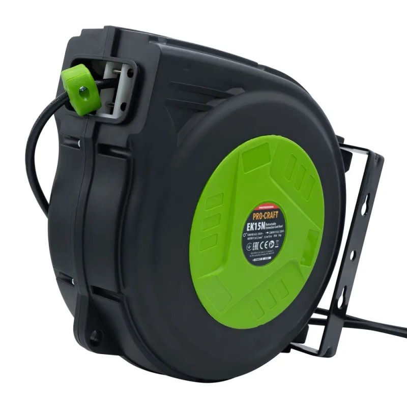 EK15N Cablu prelungitor cu tambur automat 15 metri PROCRAFT
