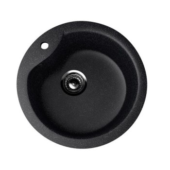 ES-12-308 chiuveta compozit, negru ECOSTONE