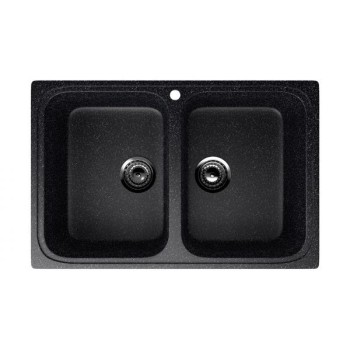 ES-23-308 chiuveta compozit, negru ECOSTONE