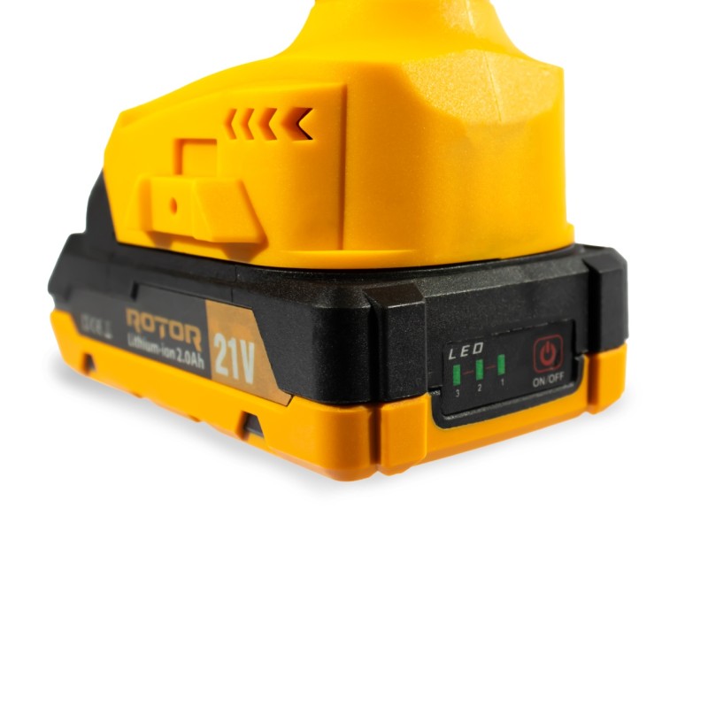 Fierastrau cu lant si acumulator ROTOR RMC21-8, 21V / 2Ah, Brushless , Ungere lanț ,