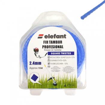 FIR TAMBUR (PATRAT TWISTED BLUE) 2.4mm x 15m, Elefant