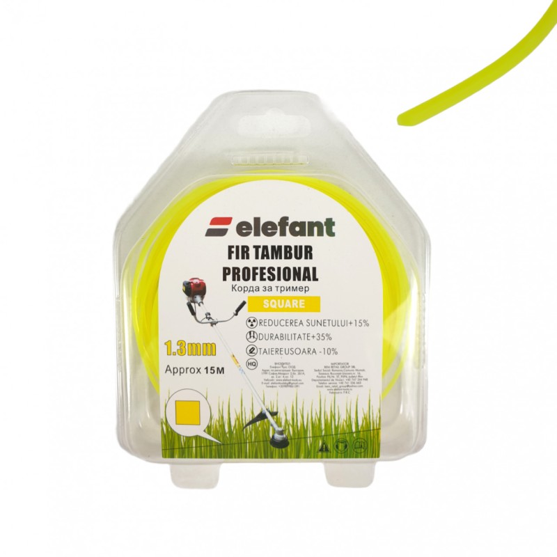 FIR TAMBUR (PATRAT YELLOW) 1.3mm x 15m, Elefant