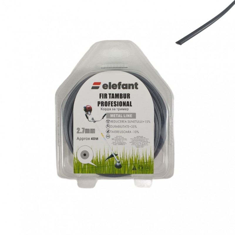 FIR TAMBUR (ROTUND METAL LINE SILVER) 2.7mm x15 m