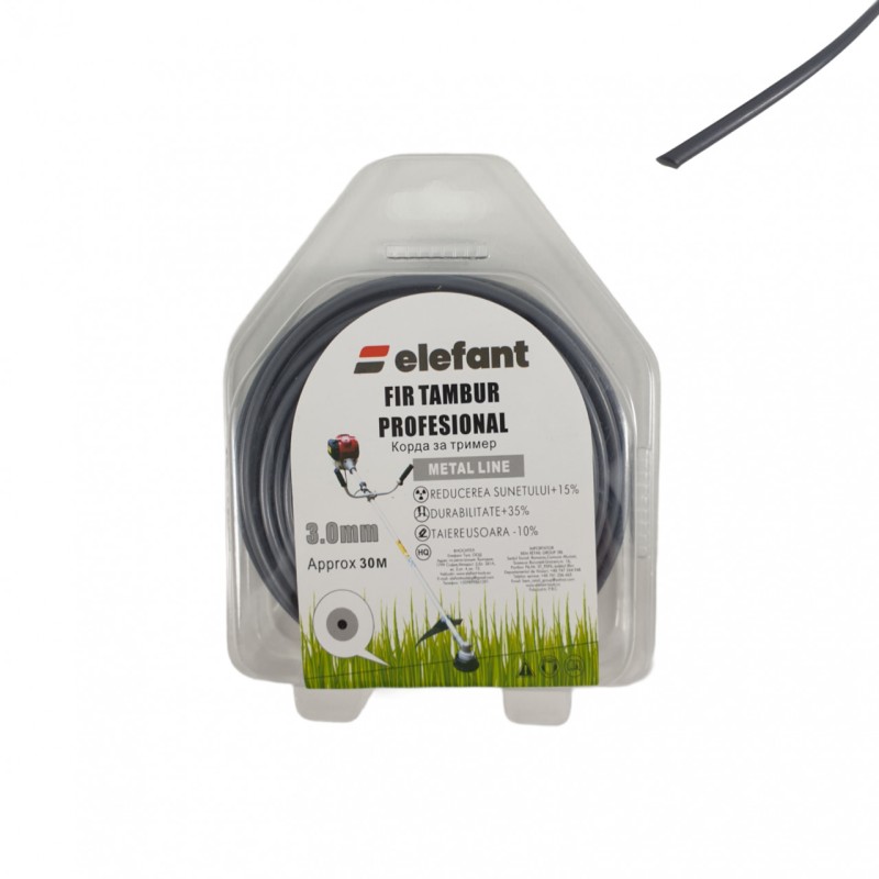 FIR TAMBUR (ROTUND METAL LINE SILVER) 3.0mm x 15m, Elefant