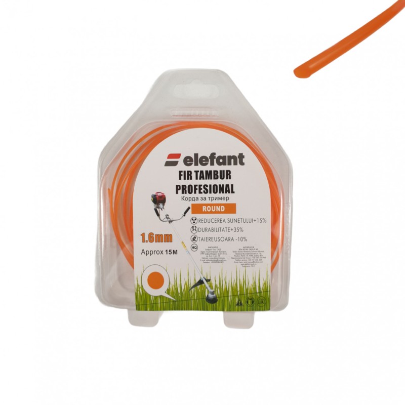 FIR TAMBUR (ROTUND ORANGE) 1.6mm x 15m