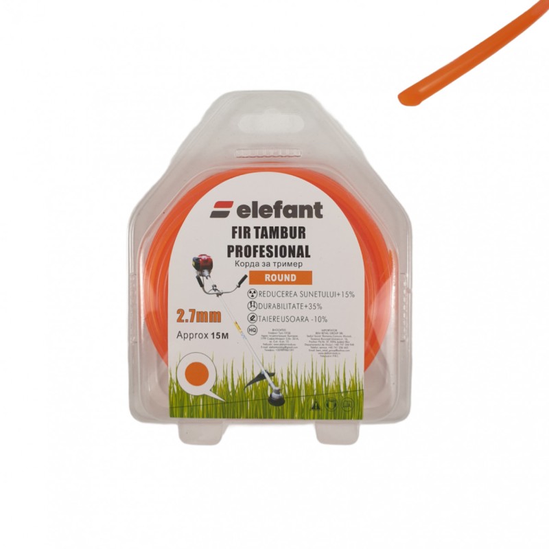FIR TAMBUR (ROTUND ORANGE) 2.7mm x 15m