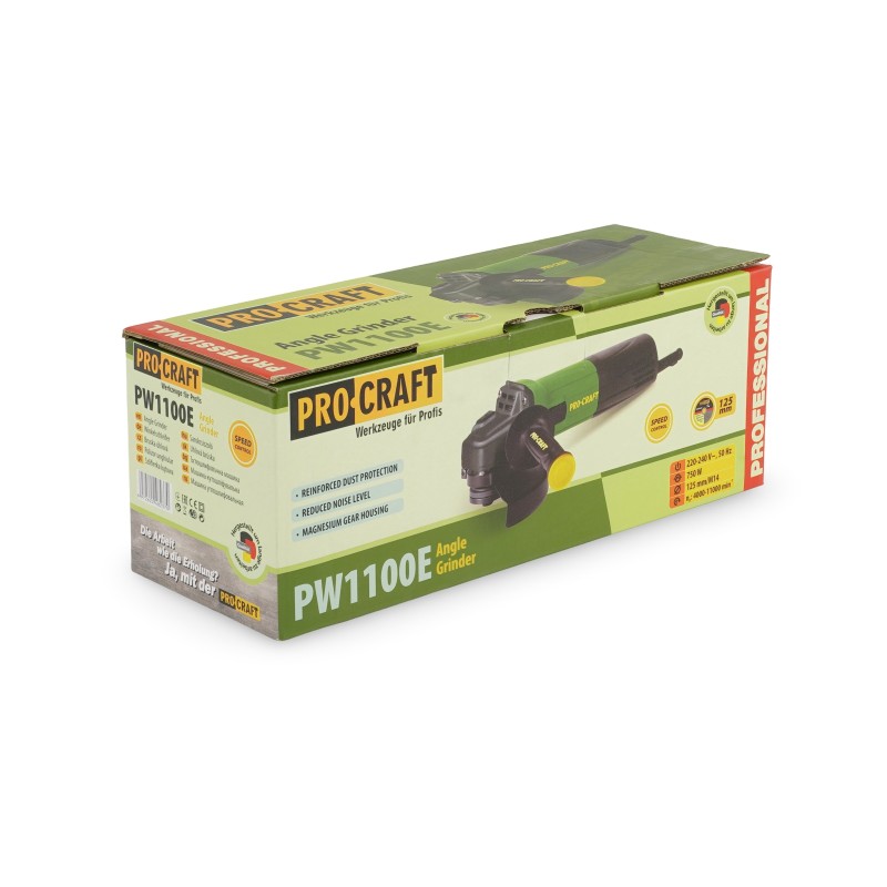 Flex Polizor Unghiular Procraft PW 1100E, 750 W, 11000 RPM, 125 mm, variator