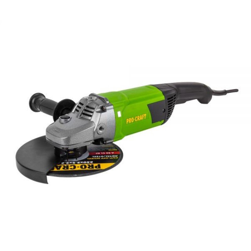 Flex Polizor Unghiular Procraft PW 2650, 2.65 kW, 6500 rpm, Panza 230 mm, Putere 2600W, pornire Soft Start