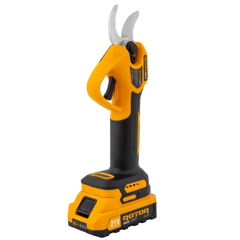 Foarfecă de grădină pe acumulator ROTOR RSB32 600W,Brushless ,2 x Acumulatori 21V 3Ah