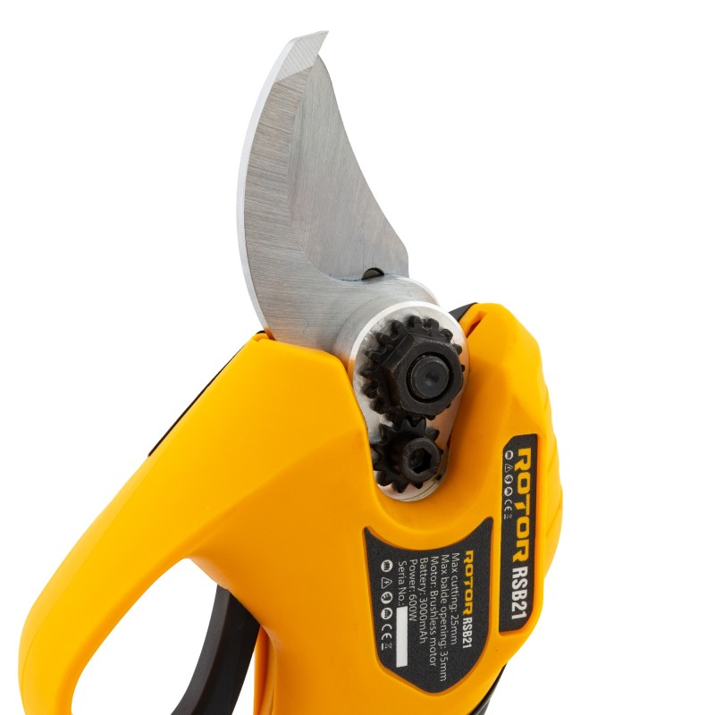 Foarfeca de gradina ROTOR RSB21 , 600 W , 2 acumulatori 21V 3Ah