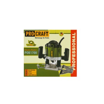 Freza lemn ProCraft POB1700, 1200 W, 26000 RPM, 50 mm Set 12 freze pentru lemn