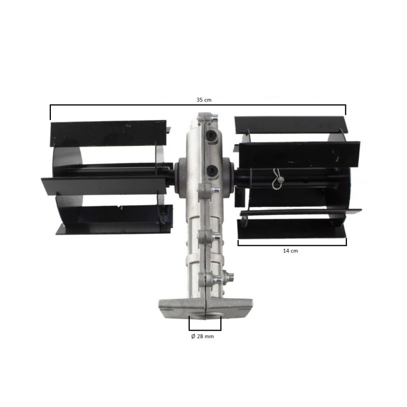 Freza pamant motocoasa 28mm 9T 13 CM WIDE, Elefant