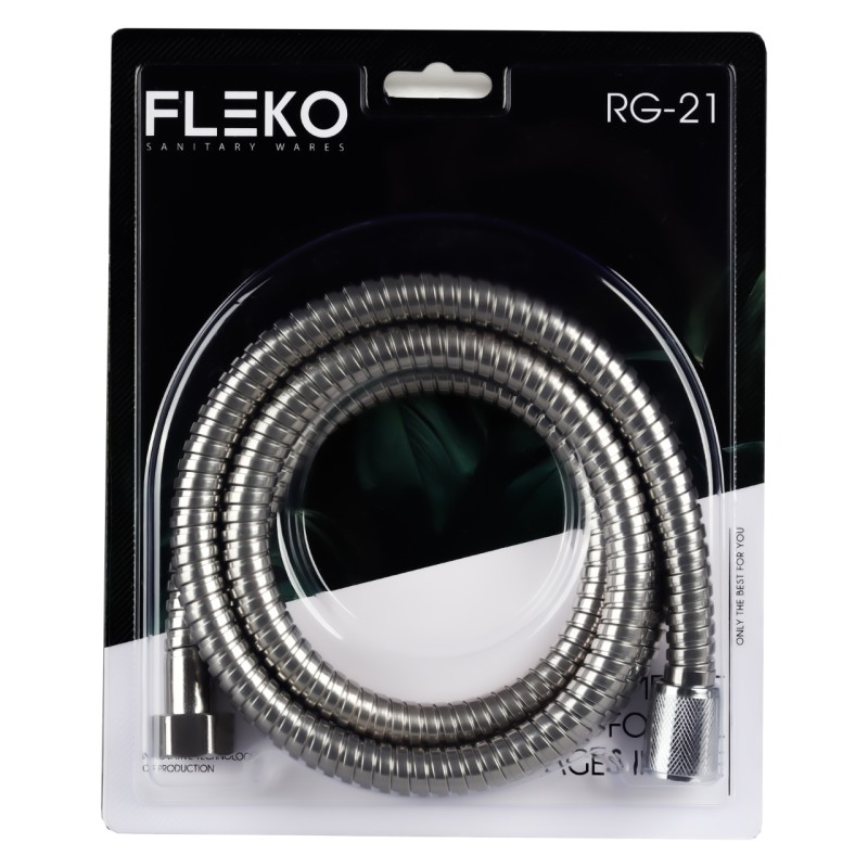 Furtun de dus flexibil din otel inoxidabil, Lungime 150cm FLEKO RG-21-A