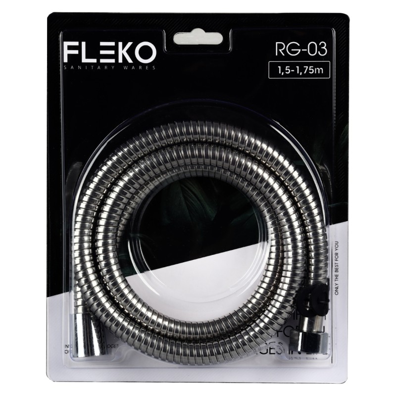 Furtun de dus flexibil din otel inoxidabil, Lungime 175cm FLEKO RG-03-A