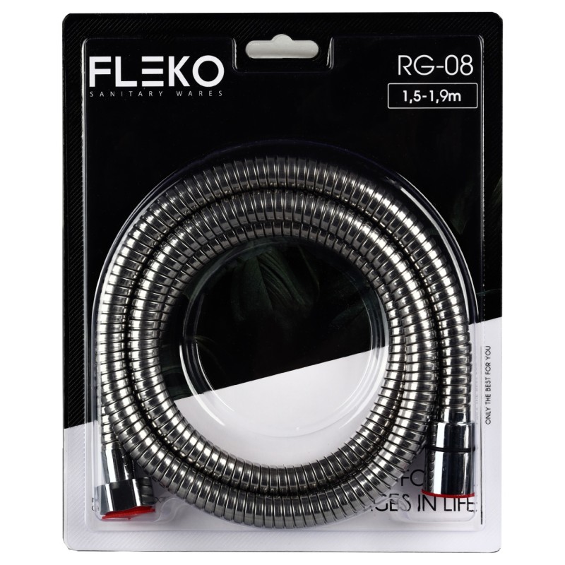Furtun de dus flexibil din otel inoxidabil, Lungime 190 CM FLEKO RG-08-A