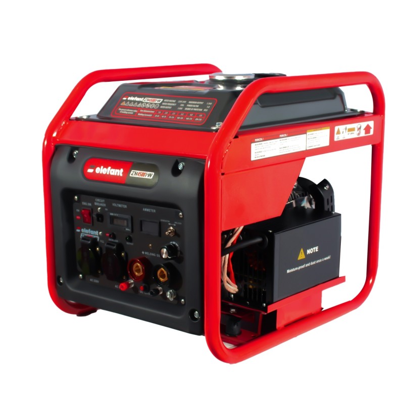 Generator invertor cu sudură ELEFANT ZH4500i-W, Iesire curent 3,3 kW, Siguranta de pornire, Indicator de benzina, Invertor de sudura incorporat