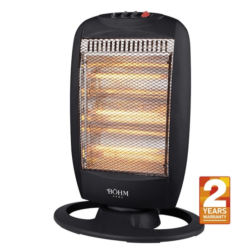 Încălzitor electric cu halogen BHH05 BÖHM, 3 trepte de putere 400/800/1200 W, Suprafața de încălzire 20-25 m²