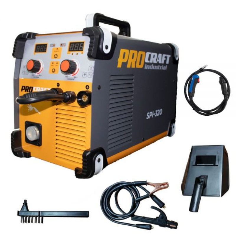 Invertor MMA MIG Procraft SPI 320 Cabluri si Pistol, Industrial, Electrozi si Gaz , 320 Amperi,