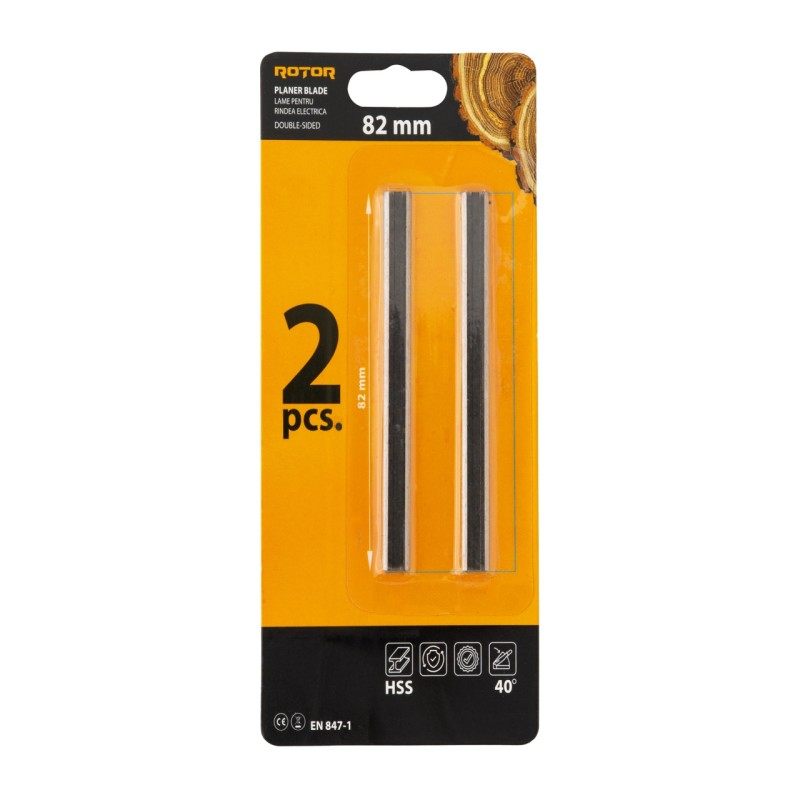 Lama dubla pentru rindea electrica 82 mm, set 2 bucati ROTOR