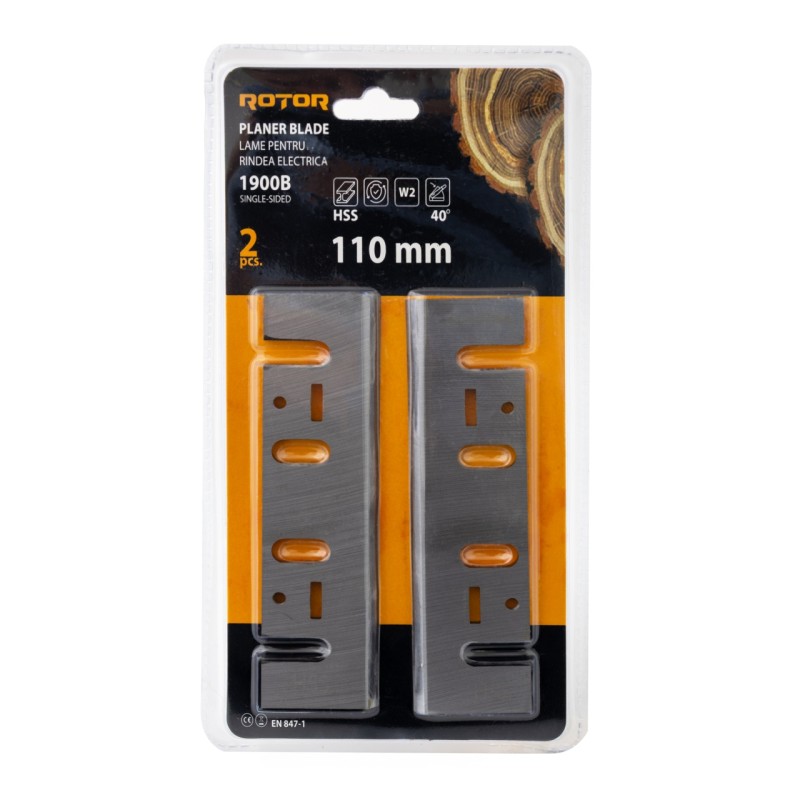 Lama pentru rindea electrica 110 mm, set 2 bucati ROTOR