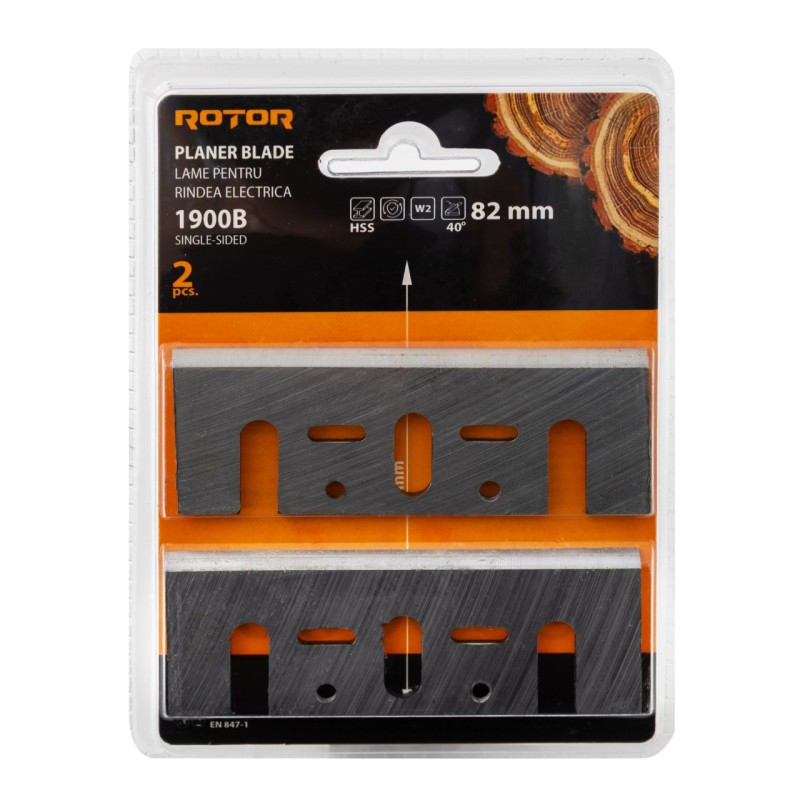 Lama pentru rindea electrica 82 mm, set 2 bucati ROTOR