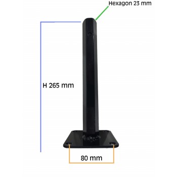 Manicot roata motocultor baza patrata (h 265mm - Hexagon 23mm)