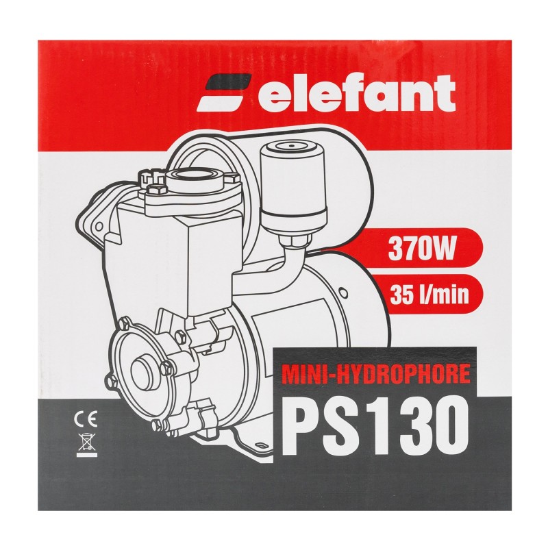 Mini Hidrofor Elefant PS130, silentios, 0.37 kW, turbina bronz, max 1.8 bari