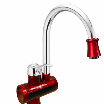 MIXXUS Electra 240-E Red robinet instant electric pentru apa, 3 kW din plastic si otel inoxidabil