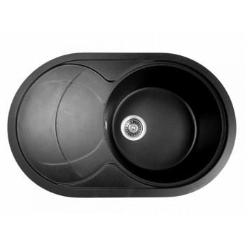 MIXXUS HB8310-G226 NEGRU, chiuveta ovala bucatarie granit