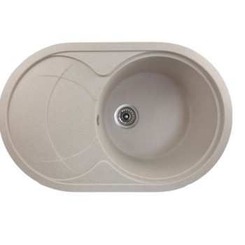 MIXXUS HB8310-G322 BEJ, chiuveta ovala bucatarie granit