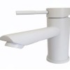 MIXXUS SUS-001-A WHITE baterie lavoar cu gura scurta din otel inoxidabil