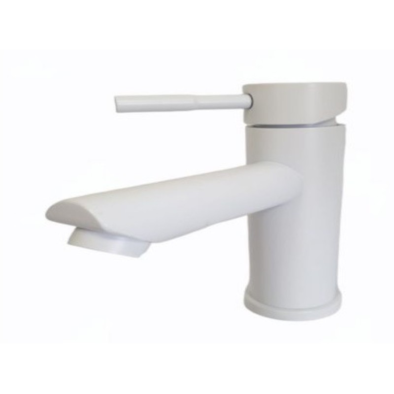 MIXXUS SUS-001-A WHITE baterie lavoar cu gura scurta din otel inoxidabil